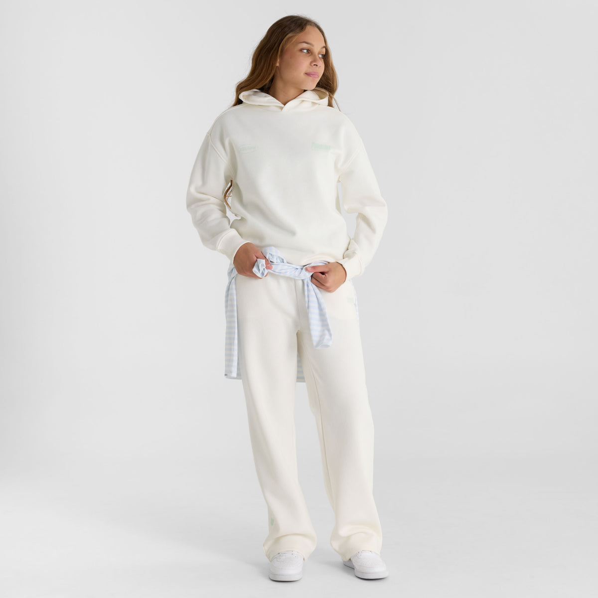 Marshmallow Wide Leg Track Pants
