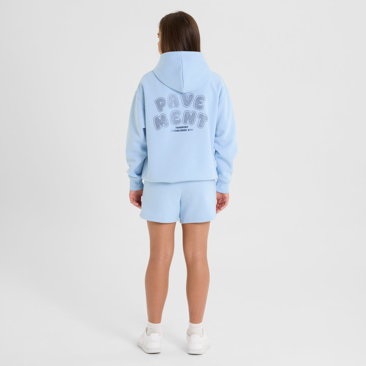 Light Blue Embellished Shorts