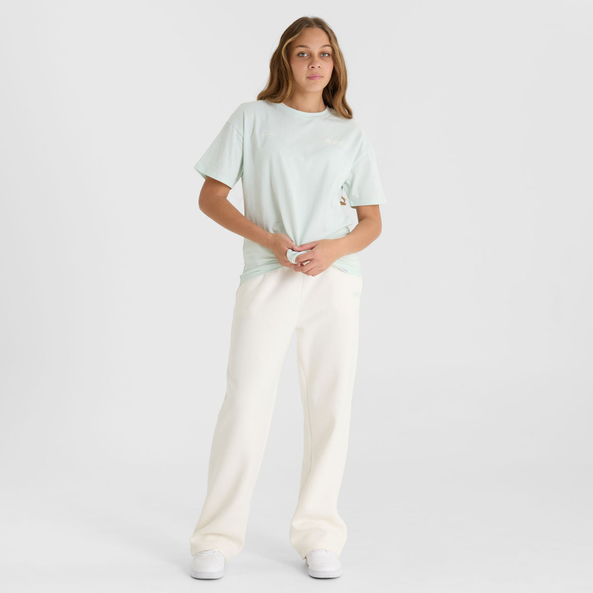 Marshmallow Wide Leg Track Pants